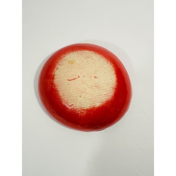 Handcrafted Red Floral Ceramic Bowl Textured Lace / Floral Design Decorative - Picture 8 of 9